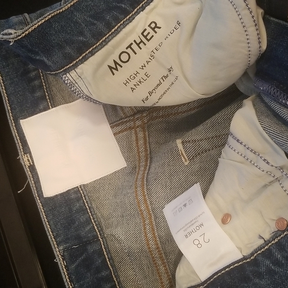 💕MOTHER SUPERIOR💕 High Waisted Rider Ankle Jeans ~ Far Beyond The Sky 28 NWOT - Picture 16 of 16